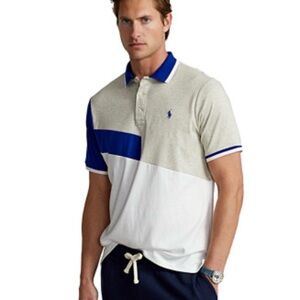 Polo Ralph Lauren men’s classic fit color blocked soft cotton polo xl Euc